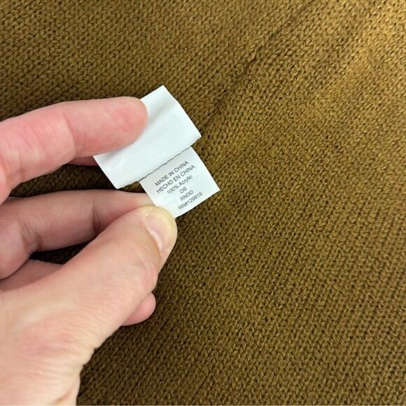 LEVI’S Camo Olive Green Ribbed Knit Super Soft Reversible Beanie Hat - Picture 7 of 10